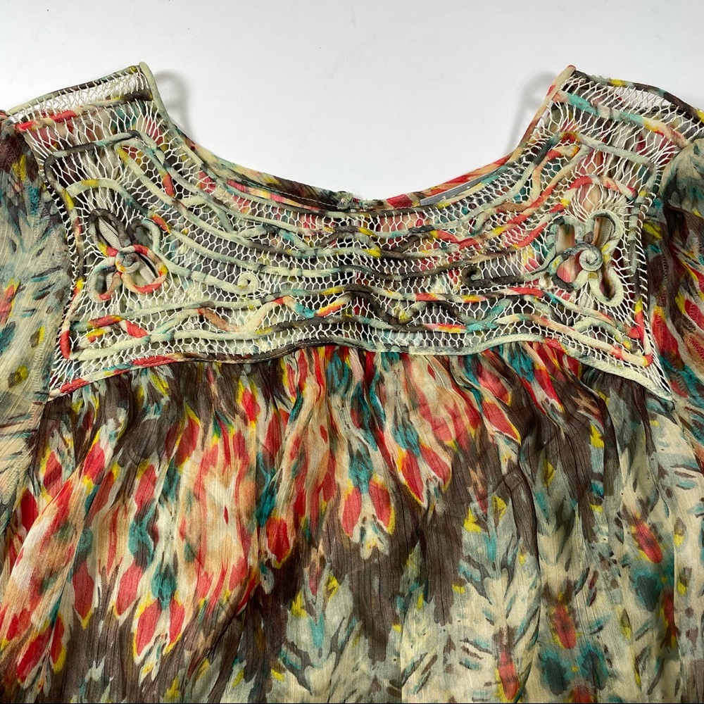 Danielrainn Beautiful Spring Printed Chiffon Blou… - image 3